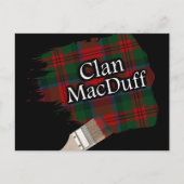 Clan MacDuff Scottish Tartan Paint Brush Postkarte (Vorderseite)