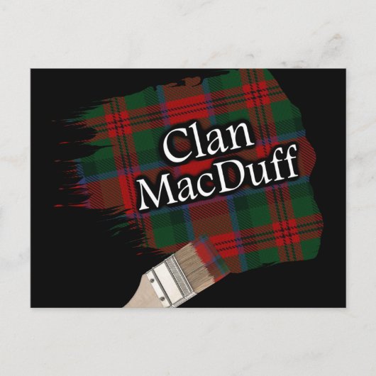 Clan MacDuff Scottish Tartan Paint Brush Postkarte (Vorderseite)