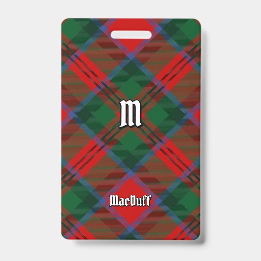 Clan MacDuff Tartan Ausweis (Vorderseite)