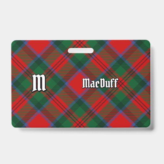 Clan MacDuff Tartan Ausweis (Vorderseite)