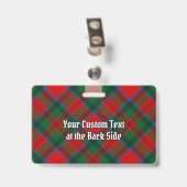 Clan MacDuff Tartan Ausweis (Rückseite mit Clip)