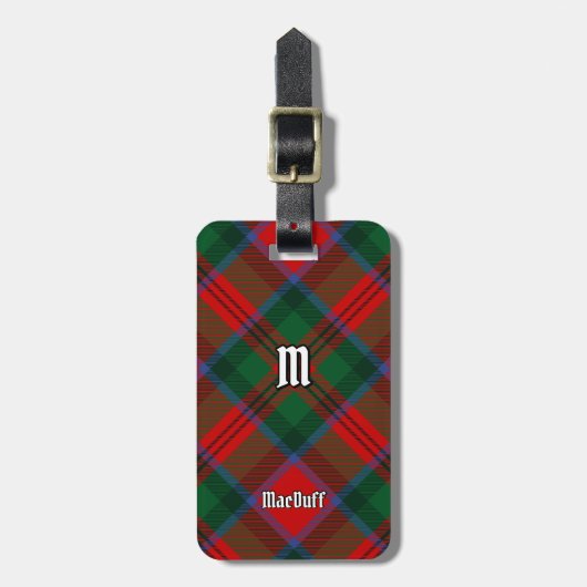 Clan MacDuff Tartan Gepäckanhänger (Vorderseite vertikal)