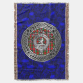 Clan MacDuff Wappen & Tartan Knot Decke (Vorderseite Vertikal)