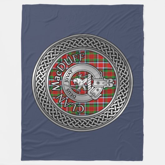 Clan MacDuff Wappen & Tartan Knot Fleecedecke (Vorderseite)