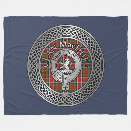 Clan MacDuff Wappen & Tartan Knot Fleecedecke (Vorderseite (Horizontal))
