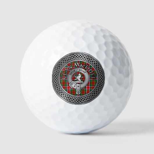 Clan MacDuff Wappen & Tartan Knot Golfball (Vorderseite)