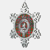 Clan MacDuff Wappen & Tartan Schneeflocken Zinn-Ornament (Rechts)