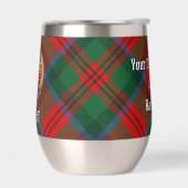 Clan MacDuff Wappen über Tartan (Links)