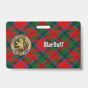 Clan MacDuff Wappen über Tartan Ausweis