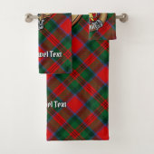Clan MacDuff Wappen über Tartan Badhandtuch Set (Insitu)