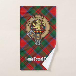 Clan MacDuff Wappen über Tartan Badhandtuch Set