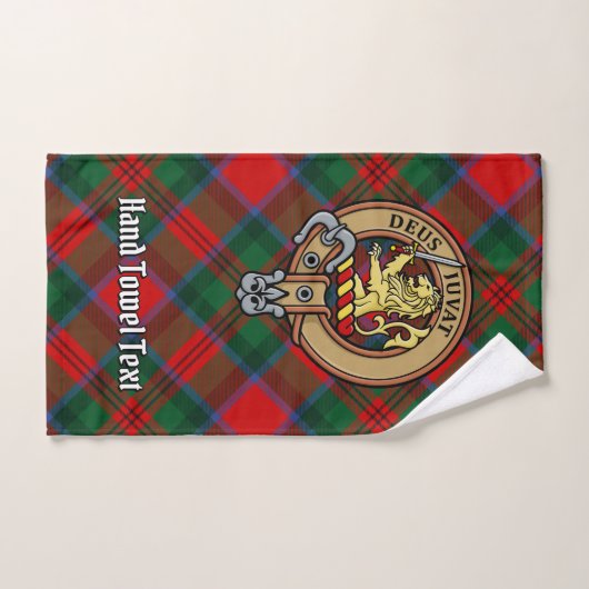 Clan MacDuff Wappen über Tartan Badhandtuch Set (Handtuch)