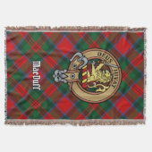 Clan MacDuff-Wappen über Tartan Decke (Vorderseite)