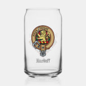 Clan MacDuff Wappen über Tartan Dosenglas (Vorderseite)