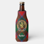 Clan MacDuff Wappen über Tartan Flaschenkühler (Flaschenvorderseite)