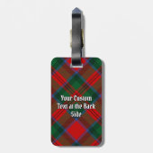 Clan MacDuff Wappen über Tartan Gepäckanhänger (Rückseite vertikal)