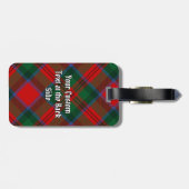 Clan MacDuff Wappen über Tartan Gepäckanhänger (Rückseite horizontal)