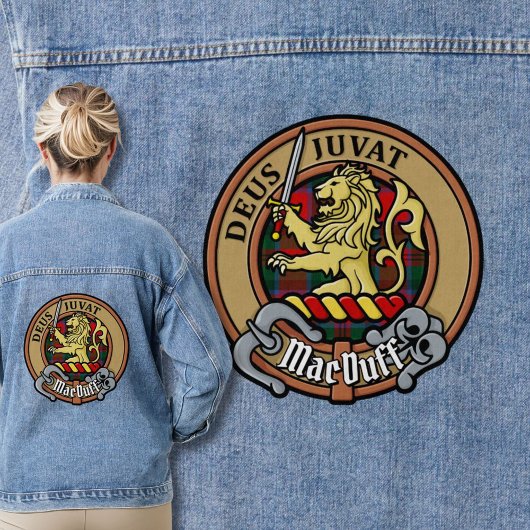 Clan MacDuff Wappen über Tartan Jeansjacke
