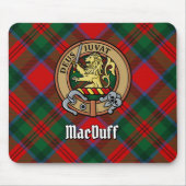 Clan MacDuff Wappen über Tartan Mouse Pad Mousepad (Vorne)