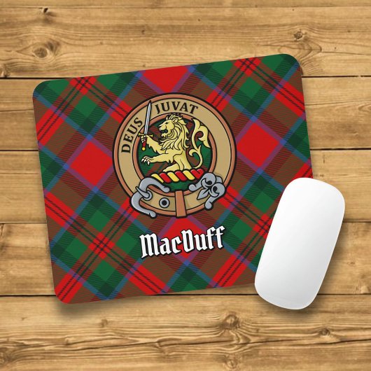 Clan MacDuff Wappen über Tartan Mouse Pad Mousepad
