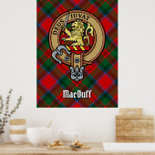 Clan MacDuff Wappen über Tartan Poster (Küche)