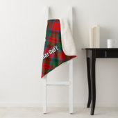 Clan MacDuff Wappen über Tartan Sherpadecke (Beispiel)