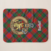 Clan MacDuff Wappen über Tartan Sherpadecke (Vorderseite (Horizontal))