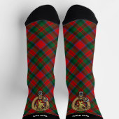 Clan MacDuff Wappen über Tartan Socken (Oben)