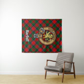Clan MacDuff Wappen über Tartan Tapestry Wandteppich (Beispiel (Horizontal))