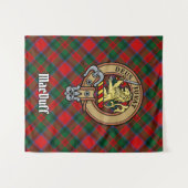 Clan MacDuff Wappen über Tartan Tapestry Wandteppich (Vorderseite (Horizontal))
