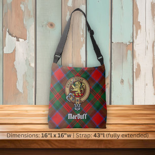 Clan MacDuff-Wappen über Tartan Tragetaschen Mit Langen Trägern