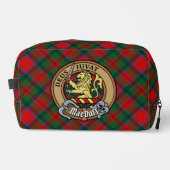 Clan MacDuff-Wappen über Tartan Waschbeutel (Vorderseite)