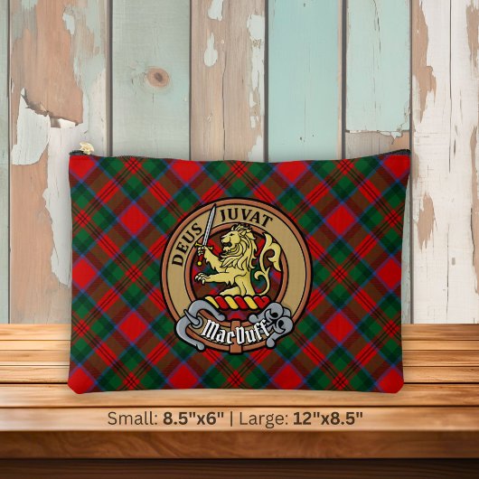 Clan MacDuff-Wappen über Tartan Zubehörtasche