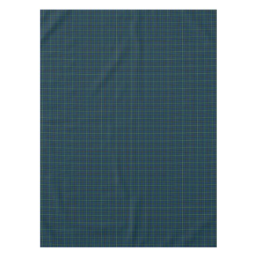 Clan MacEwan Royal Blue und Green Scottish Tartan Tischdecke (Vorderseite)