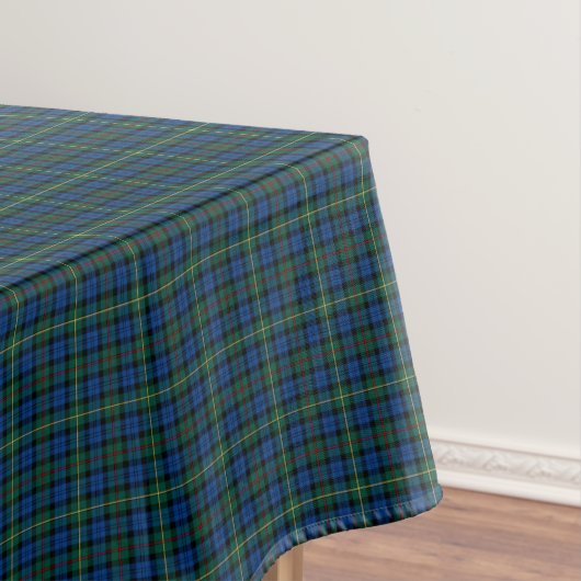Clan MacEwan Royal Blue und Green Scottish Tartan Tischdecke (Beispiel)
