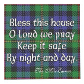 Clan MacEwen Tartan House Blessing Würfel (Vorderseite)