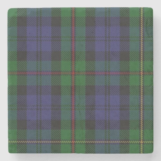 Clan MacEwen Tartan Kariert Stone Untersetzer (Vorderseite)