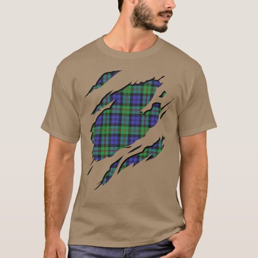 Clan MacEwen Tartan-karierte Effekte T-Shirt (Vorderseite)