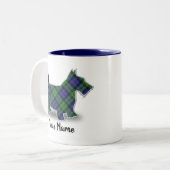 Clan MacEwen Tartan Scottish Terrier Zweifarbige Tasse (Vorderseite Links)