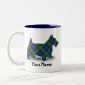 Clan MacEwen Tartan Scottish Terrier Zweifarbige Tasse (Links)