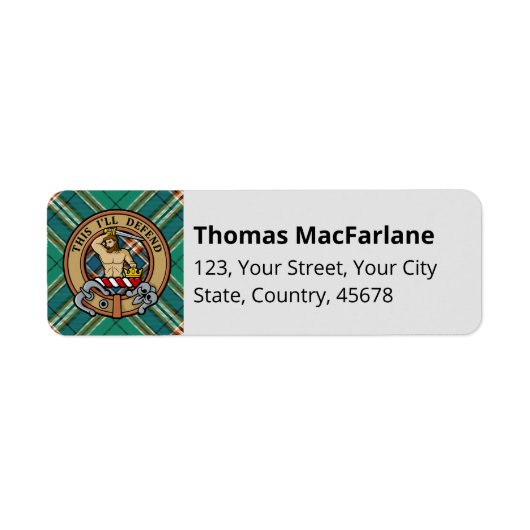 Clan MacFarlane Ancient Hunting Tartan (Vorne)
