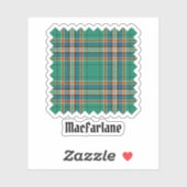 Clan MacFarlane Ancient Hunting Tartan Aufkleber (Blatt)