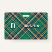 Clan MacFarlane Ancient Hunting Tartan Ausweis (Vorderseite)