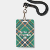 Clan MacFarlane Ancient Hunting Tartan Ausweis (Rückseite mit Lanyard)