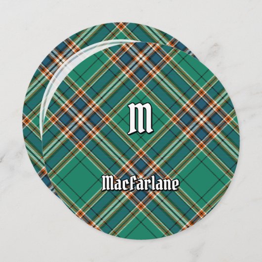 Clan MacFarlane Ancient Hunting Tartan Einladung (Vorne/Hinten)