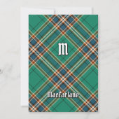 Clan MacFarlane Ancient Hunting Tartan Einladung (Vorderseite)