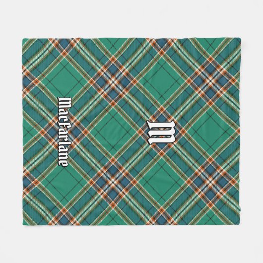 Clan MacFarlane Ancient Hunting Tartan Fleecedecke (Vorderseite (Horizontal))