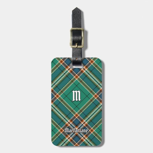 Clan MacFarlane Ancient Hunting Tartan Gepäckanhänger (Vorderseite vertikal)