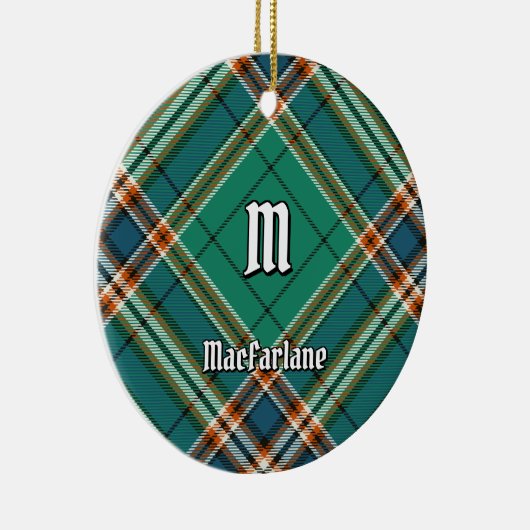 Clan MacFarlane Ancient Hunting Tartan Keramik Ornament (Rechts)