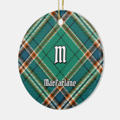 Clan MacFarlane Ancient Hunting Tartan Keramik Ornament (Links)